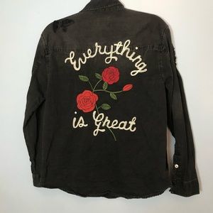 Black button up